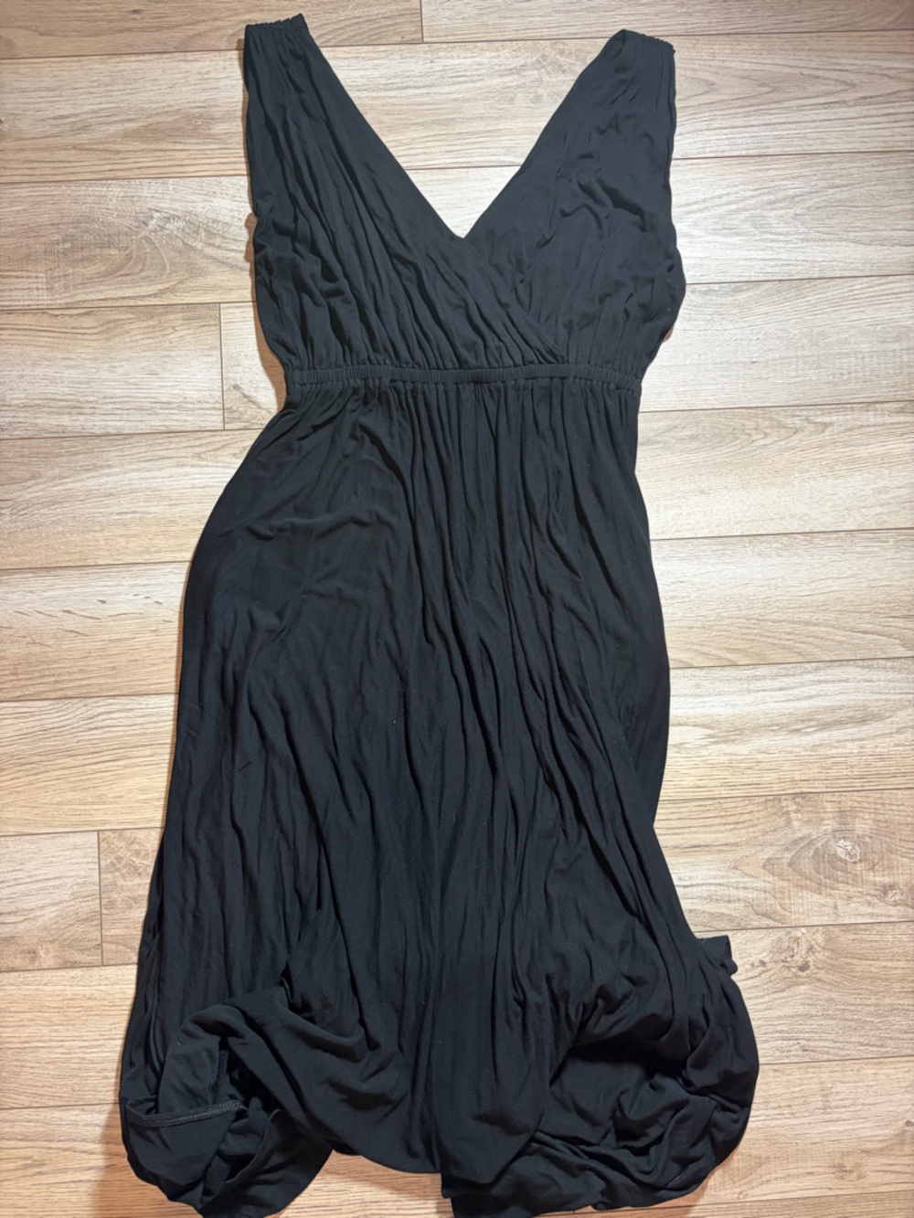 Banana Republic Black Grecian Ruched Bodice Maxi Dress